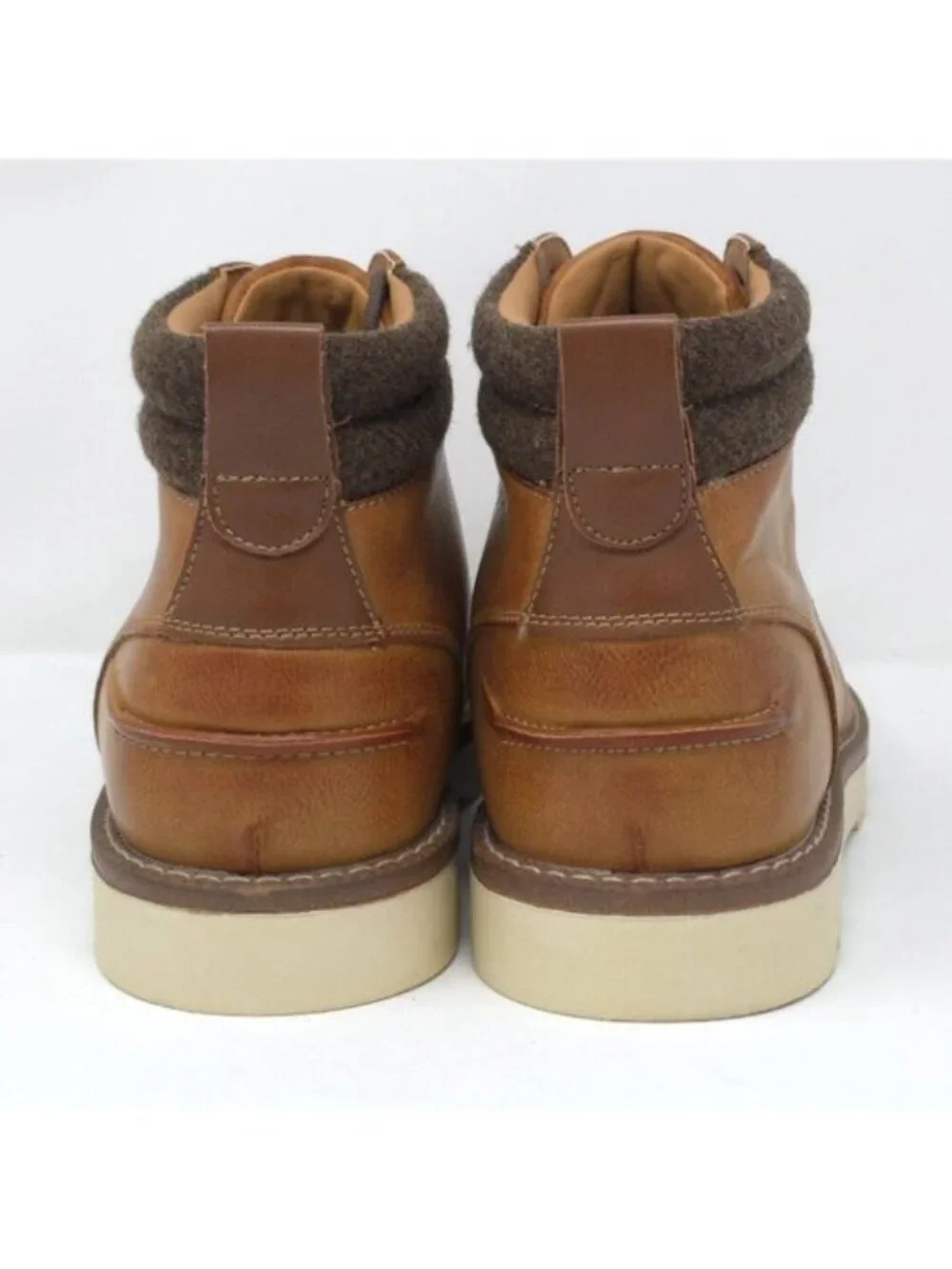 New Club Room Clifton Black Faux Leather Moc Toe Chukka Boots Men’s 10M ( - Picture 5 of 8